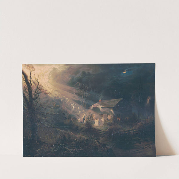 Cabin with ghostly accession (1887) by Krebs Lith. Co