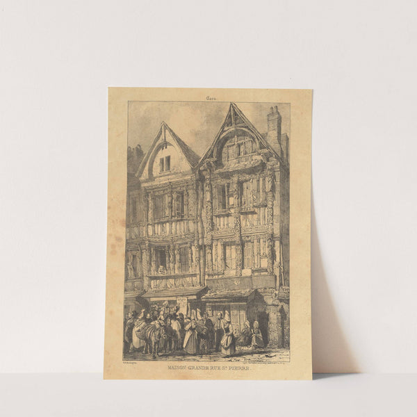 Caen - Maison Grande Rue Saint-Pierre by Richard Parkes Bonington