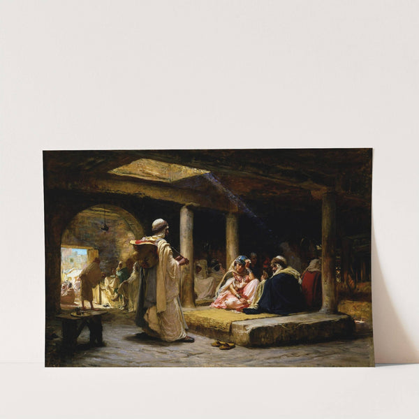 Cafe at Biskra, Algeria (1884) by Frederick Arthur Bridgman