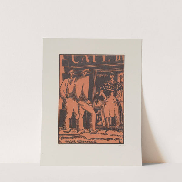 Café des alliés (1920) by Jean-Émile Laboureur