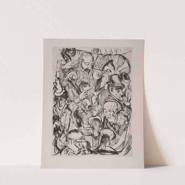 Café Music, plate 9 from the portfolio ‘Faces’ (1918) by Max Beckmann