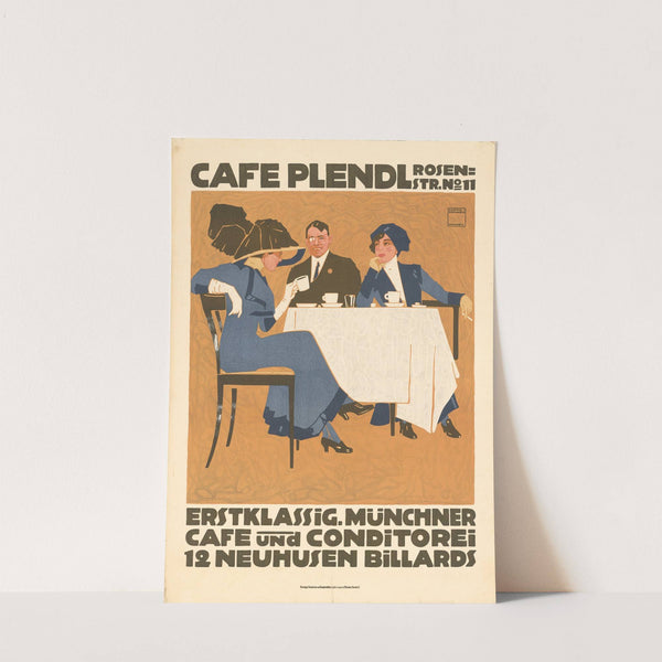 Café Plendl. Münchner Cafe und Konditorei (1911) by Ludwig Hohlwein
