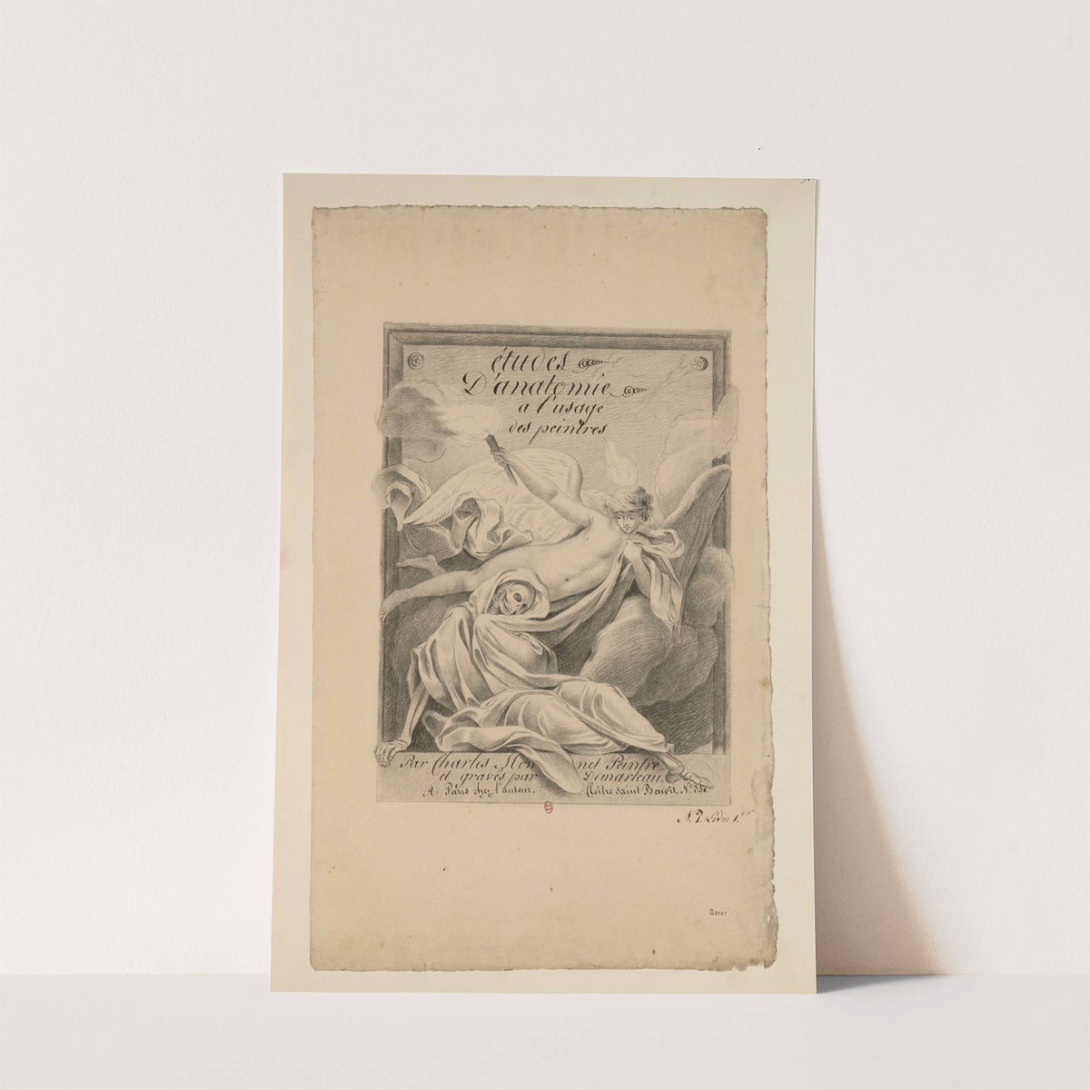 Cahiers d’Anatomie Pl.01 (18th Century) by Charles Monnet