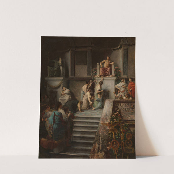 Caligula indulging in the worship of the people by Émile Lévy