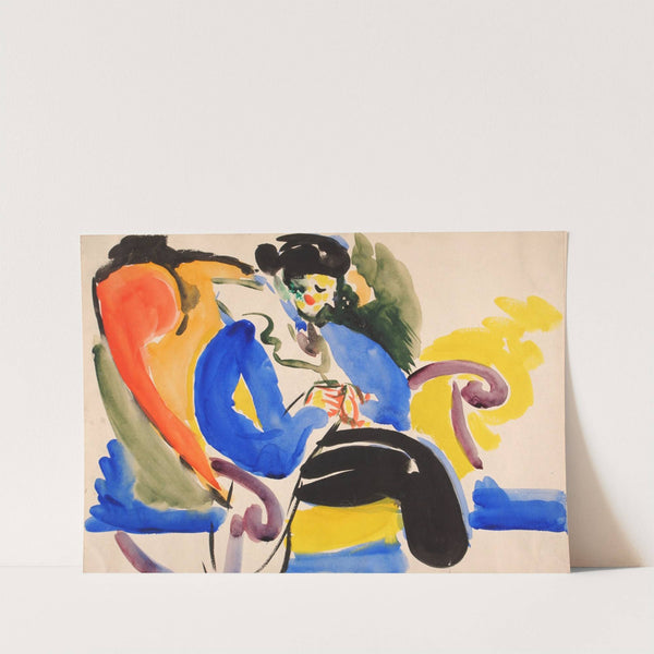 Calligraphic #2 Woman on Chair by Henry Lyman Saÿen