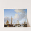 Calm- A States Yacht under Sail close to the Shore with many other Vessels by Willem van de Velde the Younger