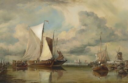 Calm on Zuider Zee; A Zuider Zee fishing haven