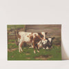 Calves Outside a Barn by David Gauld
