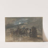 Camp at Chobham, 1853 with Officers and Sentry by George Bryant Campion