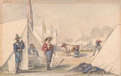 Camp of General Alexander McDowell McCook near Stevenson, Alabama, summer 1862
