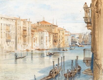 Canal Grande and Rialto Bridge (1853)
