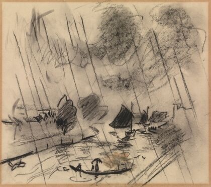 Canal in the Rain – The Ferryman