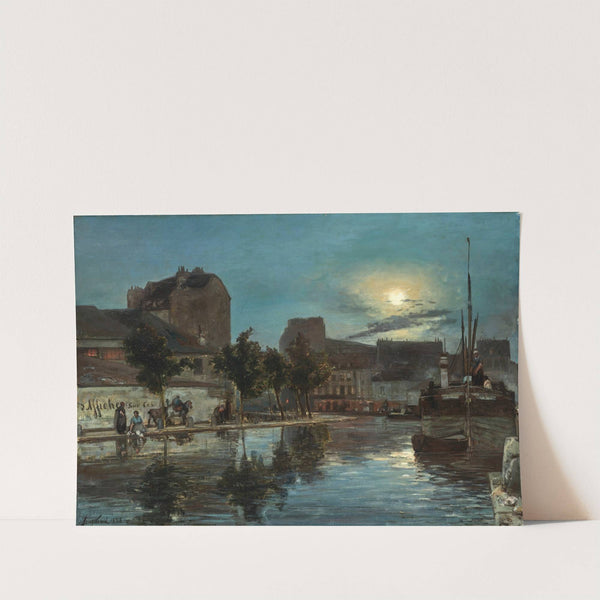 Canal Saint-Martin (1853) by Johan Barthold Jongkind