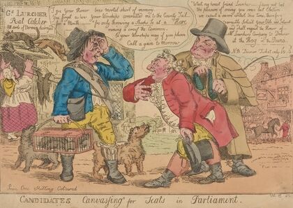 Candidates canvassing for seats in Parliament (1812)