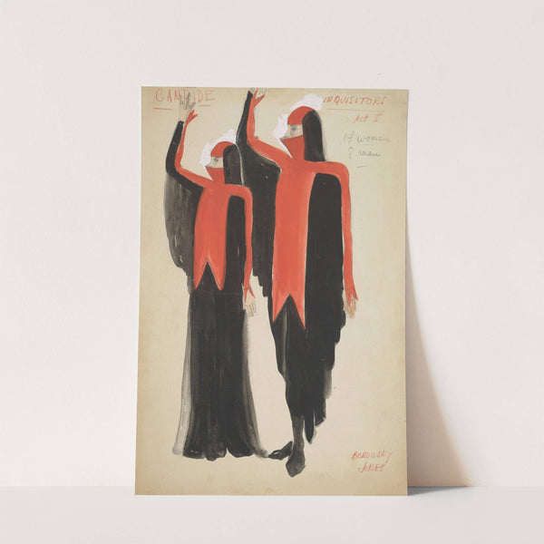 Candide Inquisitors: Two figures in black and red with partial facial coverings (1934-1943) by Alex Jones