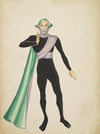 Candide: Unidentified Character in Black Bodysuit, Silver Sash, and Green Cape (1934-1943)
