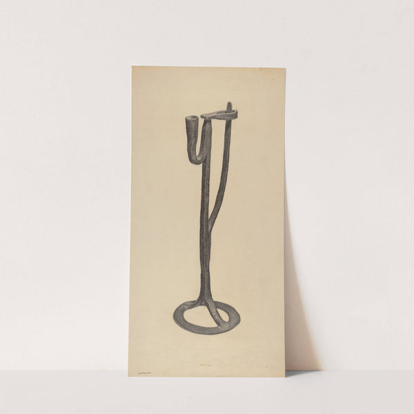 Candle and Rush Light Holder (c. 1938) by Jack Staloff