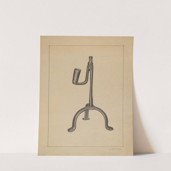 Candle and Rush Light Holder (c. 1936) by Jack Staloff