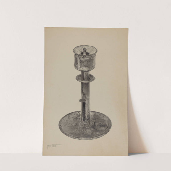 Candlestick-Whale Oil Lamp by Amelia Tuccio