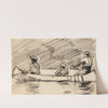 Canoe with Three Men by Winslow Homer