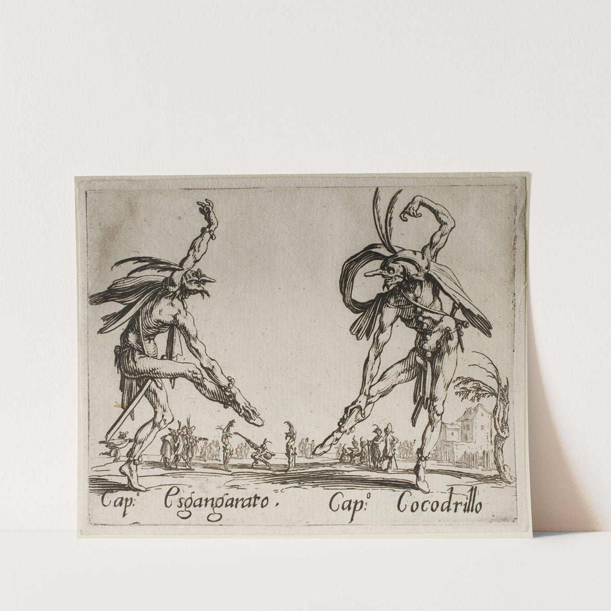 Cap. Esgangarato and Cap. Cocodrillo (1631) by Jacques Callot