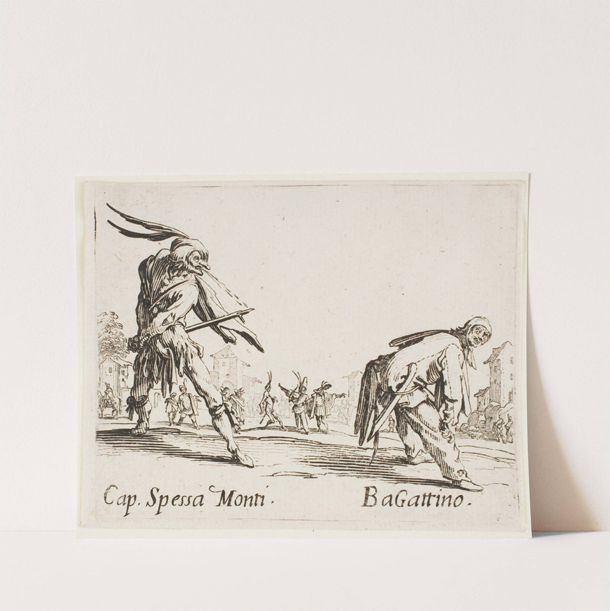 Cap. Spessa Monti and Bagatino (1631) by Jacques Callot