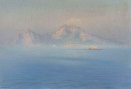 Capri, Côte Escarpée Vue De La Mer
