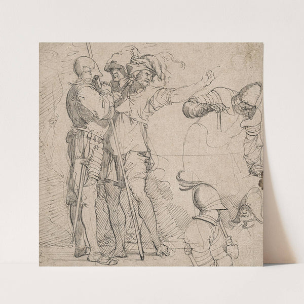 Capriccio Derived from Salvator Rosa’s ‘Figurine’ by British 18th Century