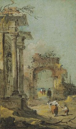 Capriccio Of Architectural Ruins And Figures