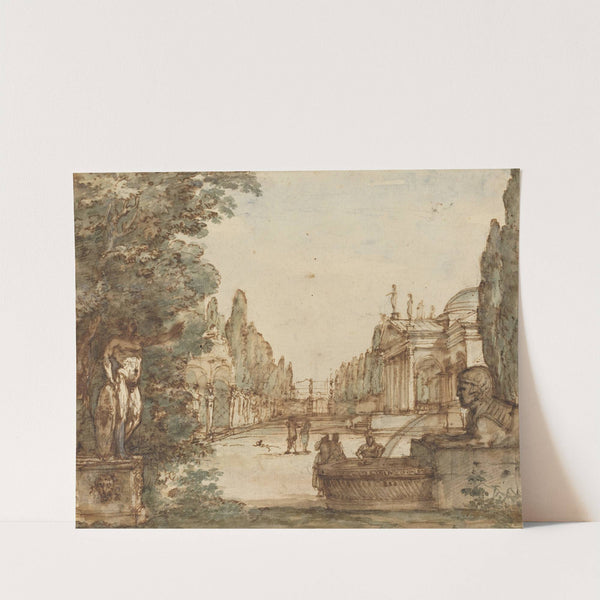 Capriccio with a Palladian Villa by Mauro Antonio Tesi