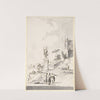 Capriccio with a Statue of a Warrior and a Ruined Castle on the Shore of the Lagoon by Giacomo Guardi