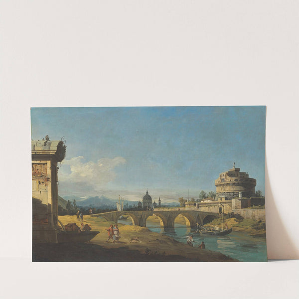 Capriccio with Roman monuments, including the Castel Sant’Angelo and Saint Peter’s by Bernardo Bellotto