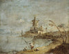 Caprice rustique, avec tour au bord de l’eau (18th century)