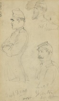 Capt. Bernard Bewaid. Capt. Davis. Lieut. Wharton sig Officer