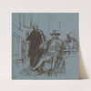 Captain Locker Seated at a Table with His Daughter; a Butler Standing Beside Him by Sir David Wilkie