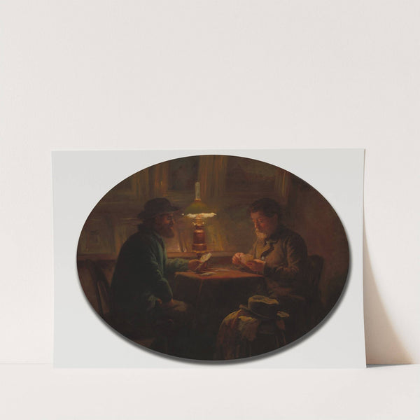 Card Game at &#039;le Père Martin&#039; by Adolphe-Félix Cals