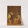 Card players with woman smoking a pipe by Pieter Jansz. Quast