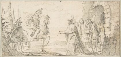 Cardinal Receiving a General at a City Gate (1696–1770)