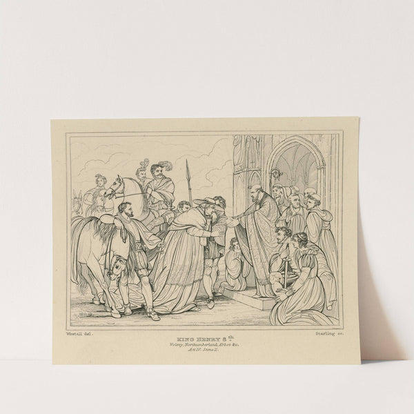 Cardinal Wolsey entering the Abbey of Leicester in Shakespeare’s King Henry VIII, act IV, scene 2 (19th century) by William Francis Starling