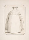 Caricature of a Fat Person Wearing a Long Cloak and a Tricorne, Seen from Behind