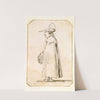 Caricature of a Man in a Long Cloak, Standing in Profile to the Left (1760) by Giovanni Battista Tiepolo