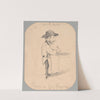 Caricature of a Man in the Small Hat (1855) by Claude Monet