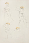 Caricature of a woman in four shots (1904)