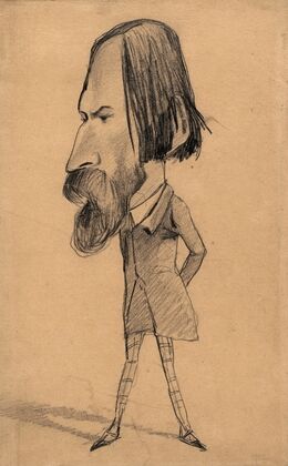 Caricature of Auguste Vacquerie (c. 1859)