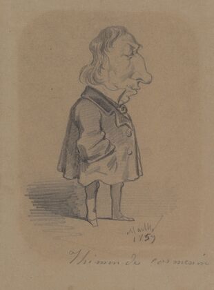 Caricature of Louis Marie de la Haye, Vicomte de Cormenin (alias Timon)