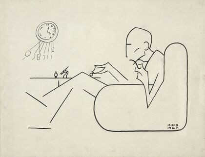 Caricature of Marcel Duchamp