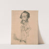Caricature of Mario Uchard (c. 1858) by Claude Monet