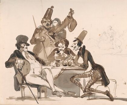 Caricatures and Two Figures