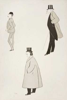 Caricatures of three men. (1904)