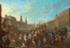 Carnival in an Italianate piazza